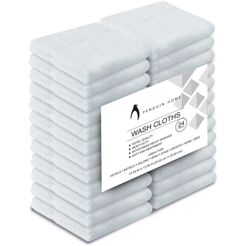 Bleeker Midweight Washcloth, White