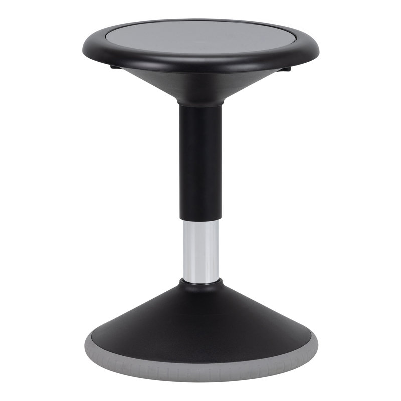 Tabouret plat - hauteur réglable et mouvement, Noir