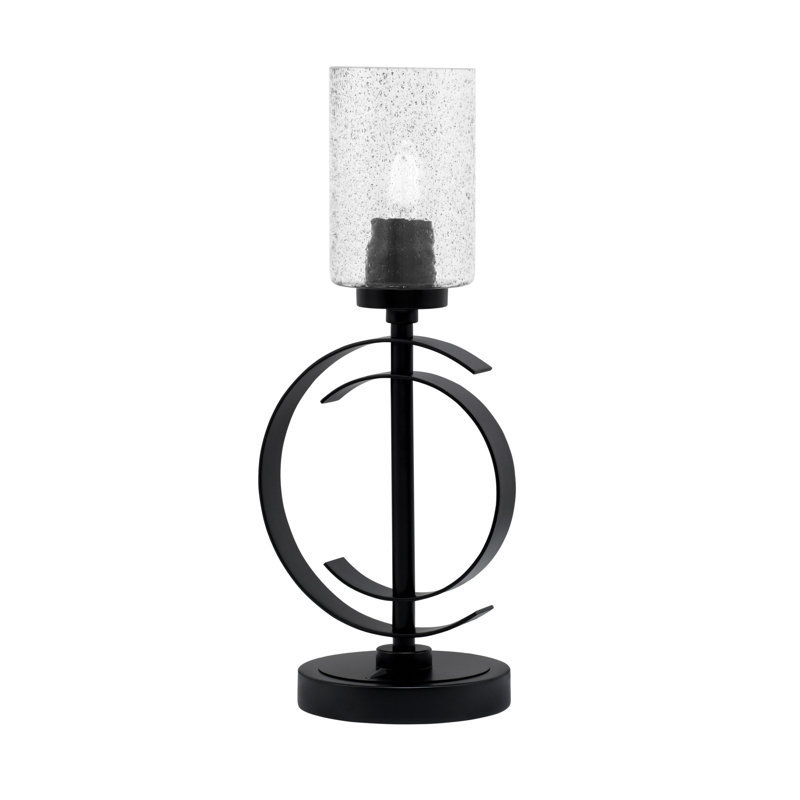 Lampe de table Armida, Noir mat, Noir / transparent