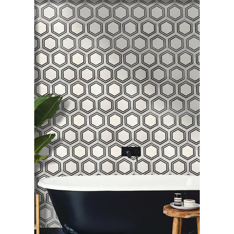 10" x 10" Marble Honeycomb Mosaic Wall & Floor Tile