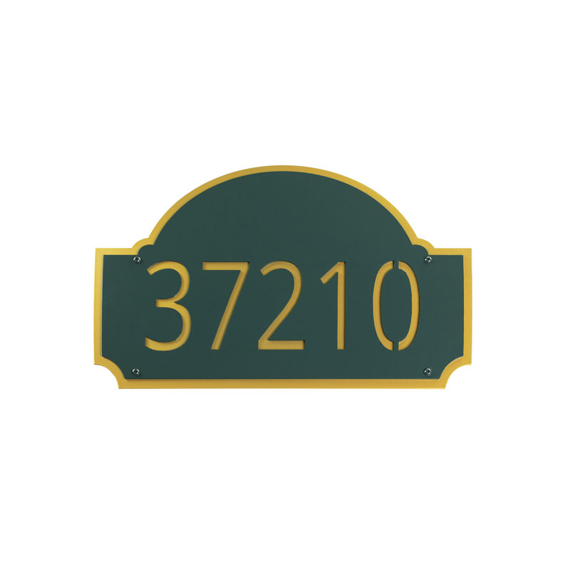 Fitzgerald Flush Mount One Line Wall Mount, Hunter Green/Gold