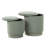 Ottoman Set In Light Green Velvet