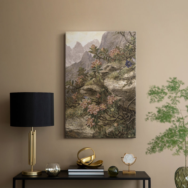 Impression florale rétro CCXIV - galerie Cavas sur mesure, H 36 po x l 24 po