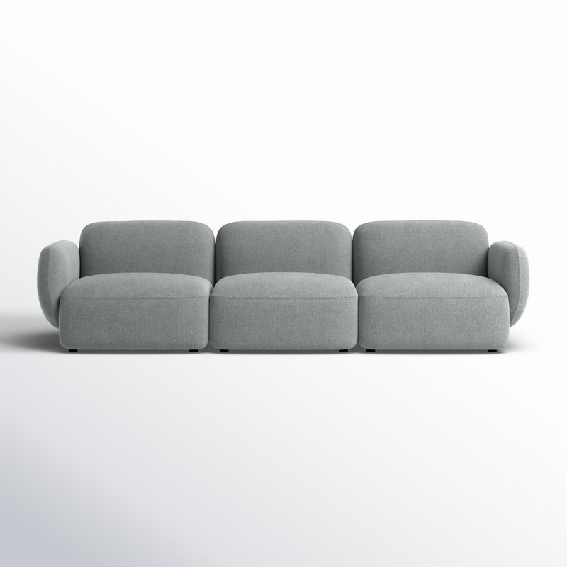 Isles 113'' Upholstered Sofa, Mellow Gray Chenille