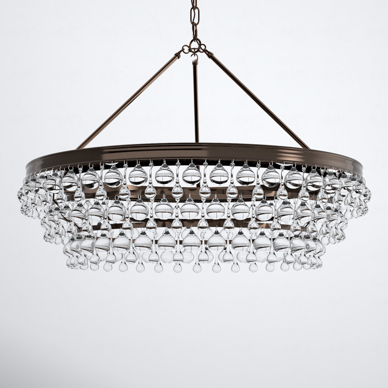 Freddy 6 Light Unique / Statement Tiered Chandelier, Vibrant Bronze