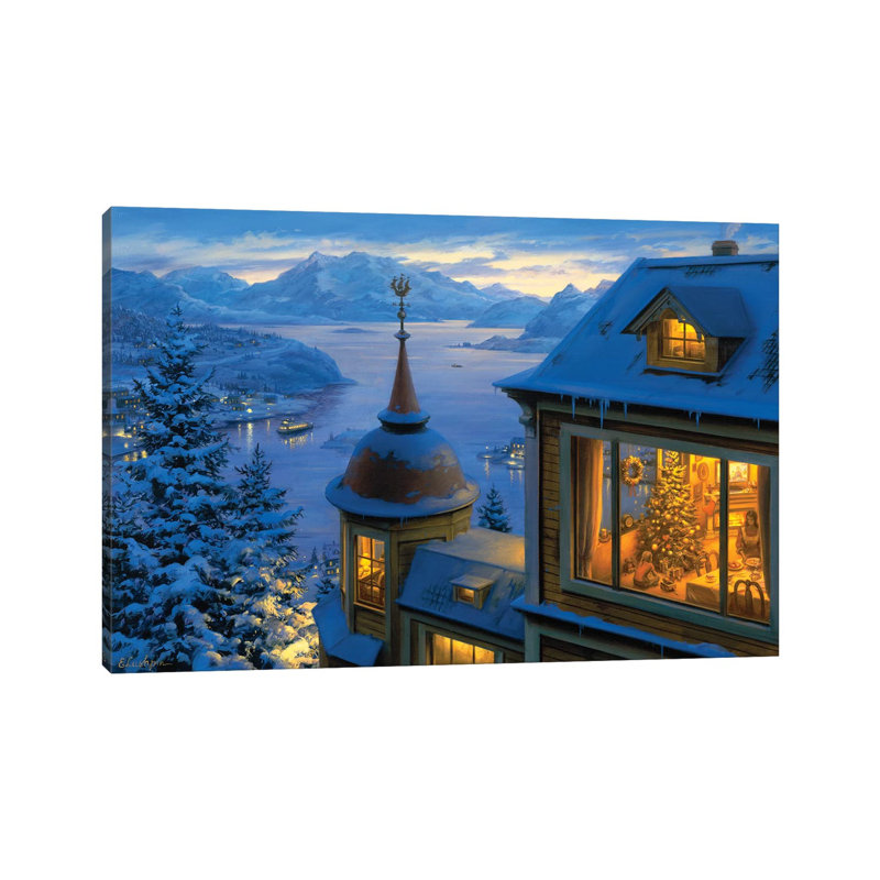Coming Home For Christmas by Evgeny Lushpin - Wrapped Canvas Painting, 101.6 cm H x 66.04 cm W x 1.91 cm D