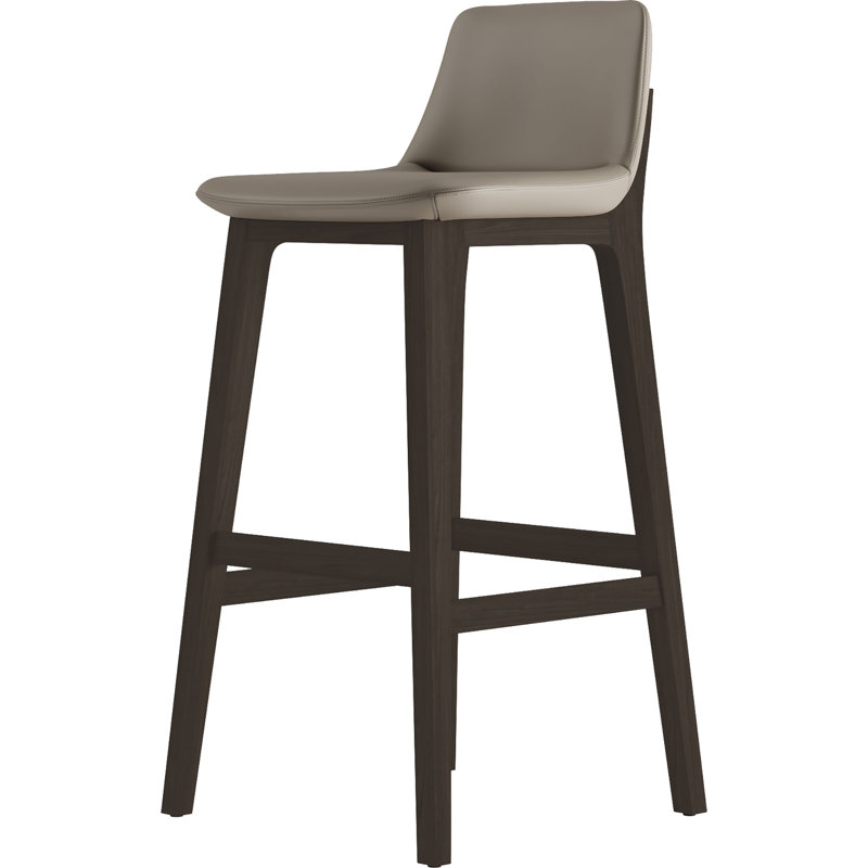 Mercer Barstool, Counter Stool (25" Seat Height), Castle Gray Eco Leather