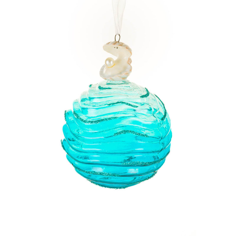 Paquet de 2 ornements en forme d'ampoule bleue
