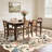 Scalloped Washable 9x12 Area Rug Floral Peacock Rugs for Living Room Bedroom Soft Non Slip Large Under Table Carpet for Dining Room-1156200035-1156200033