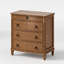 Table de chevet 3 tiroirs avec tablette coulissante et pieds en bois massif l 27,16 po Relluna-2116774202