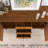 47" Mid Century Modern Sideboard with Thick Solid Wood Frame Base and Legs