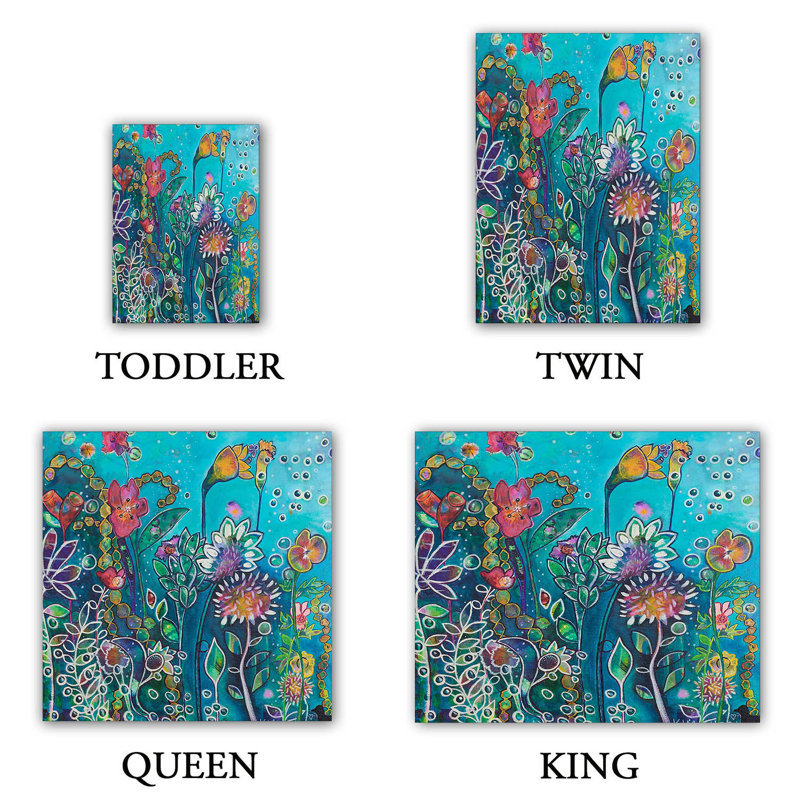 Ensemble de housse de couette conduite dans les fleurs, 1 housse simple + 1 taie standard
