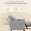 Fauteuil-lit convertible 3 en 1 Amalyn, canapé-lit pliant multifonctionnel escamotable