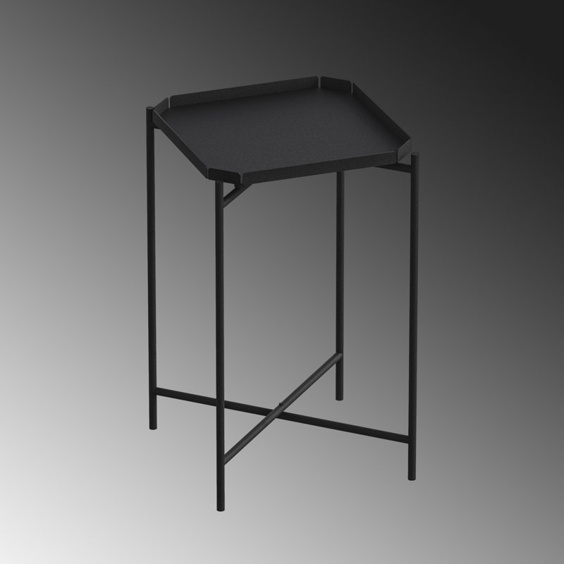 Glorias Coffee Table, 56" H x 46" W x 46" D, Black