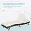 Chaise longue de patio Outsunny avec dossier réglable à 5 positions, confort rembourré et osier en rotin Pe résistant aux intempéries, idéal pour se détendre au bord de la piscine