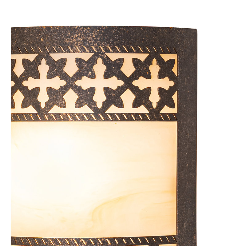 Applique murale 8 "de large Cardiff, H 9 po x l 8 po x P 3 po, Bronze doré