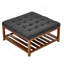 Grande table basse carrée avec repose-pieds 400 LBS