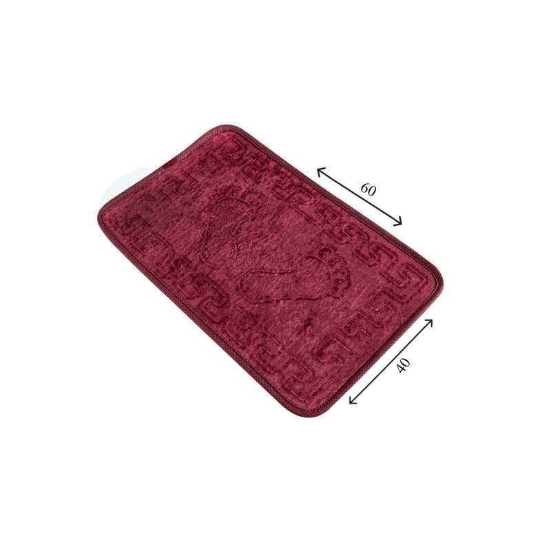 Tapis de bain Marcotta, Grenat