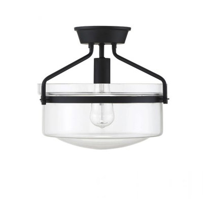 Pollak 1-Light Ceiling Light in Matte Black