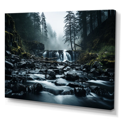 Waterfall Whispering Veil II, reproduction d'art sur toile