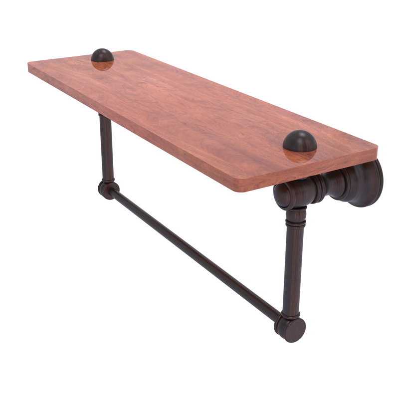 Tablette en bois Freyja, H 5,54 po x l 16 po x P 7 po, Bronze vénitien