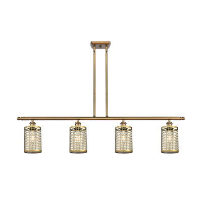 Luminaire suspendu cylindrique à 4 lumières Peraza