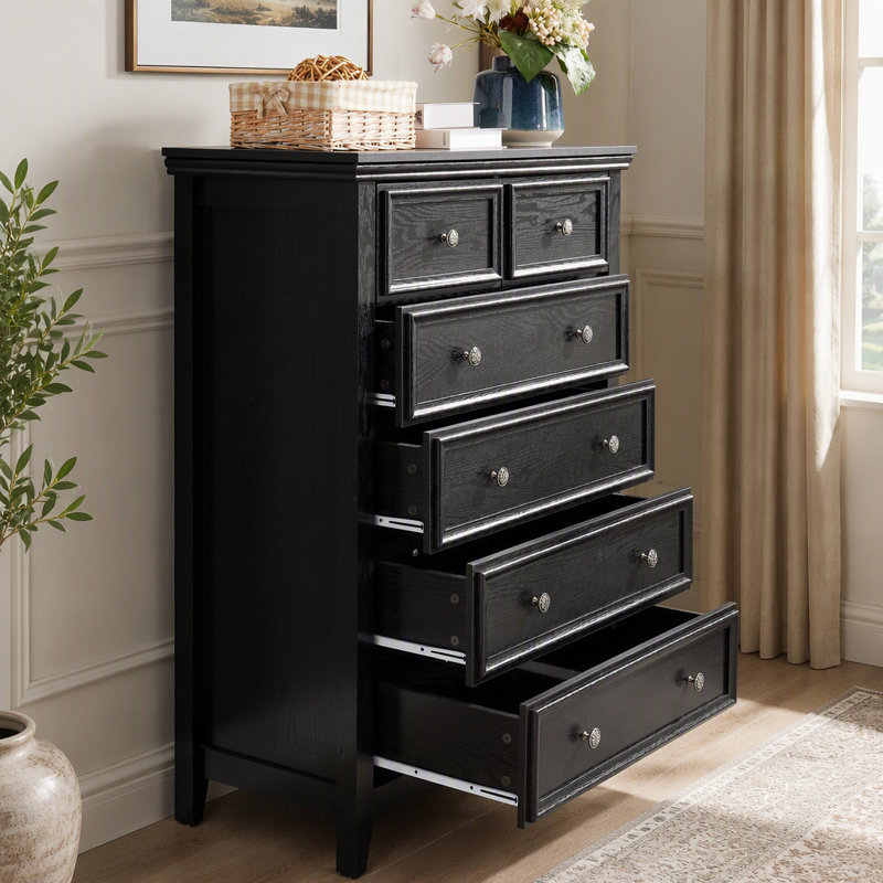 Modern 6 Drawers Dresser 6 Drawers Cabinet,Chest of Drawers Closet Organizers