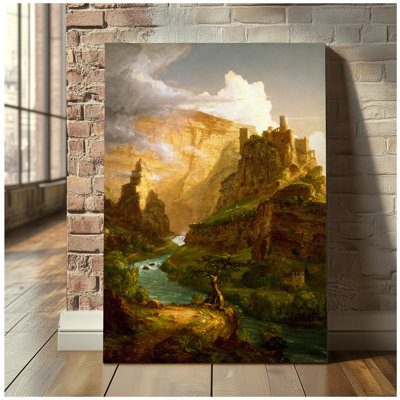 La fontaine de vaucluse par Thomas Cole, taille: 16 x 24 x 1,5, impression sur toile, estampe numérique pour décoration intérieure