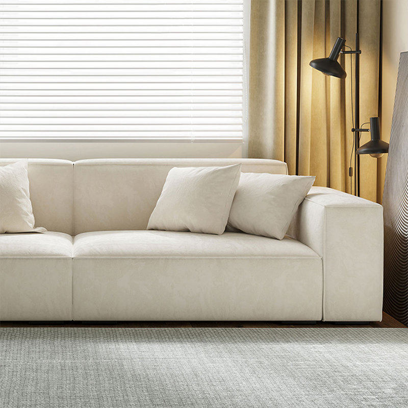 Coussin modulaire 74.80 "blanc 100% polyester, Boucle, Standard Foam A