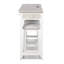 Console - 3 tiroirs et 3 tabourets - finition gris pommelé et blanc-129414367-129414368