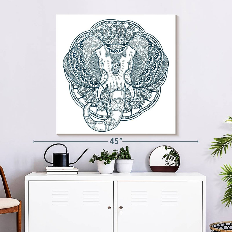 Brampt Graceful Elephant, 33" H x 33" W
