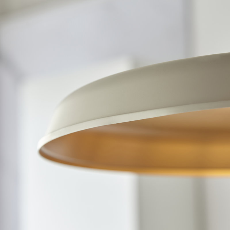Colbert 1 - Light Dome Pendant, Matt Warm White/Satin Gold