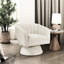 Chaise d'appoint pivotante de style moderne avec siège en mousse à haute densité, capacité de charge de 300 lb, convient à la structure en bois massif de bureau, capacité, pour se détendre-2895540