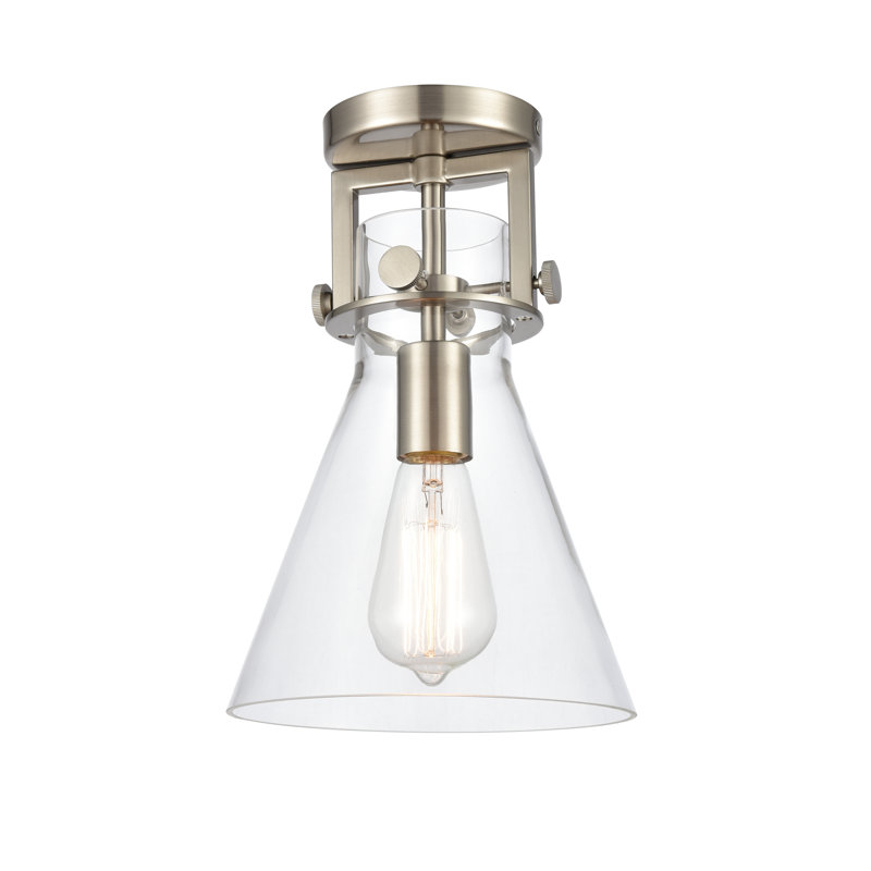 Plafonnier encastré 8 lumières Skokie, Transparent, Nickel satiné