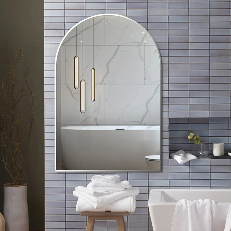 Miroir mural de salle de bain 30 x 36 pouces | Idée de cadeau, 30 po x 36 po, Argent argent