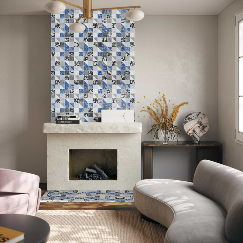 Elizabeth Sutton Artem Mosaic Tile, Steller Blue