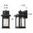 2-pack 12in. Oil Rubbed Bronze Motion Sensor & Dusk To Dawn Outdoor Wall Lantern With Water Ripple Glass