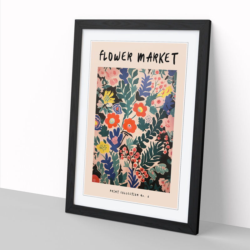 The Flower Market Exhibition No.6 - Single Picture Frame Print on Wood, 46cm H x 34cm W x 2cm D