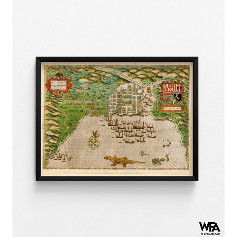 Voyage de Sir Francis Drake 1589, affiche de l'histoire du Royaume-Uni, affiche de Francis Drake, Navitgations de Sir Francis Drake