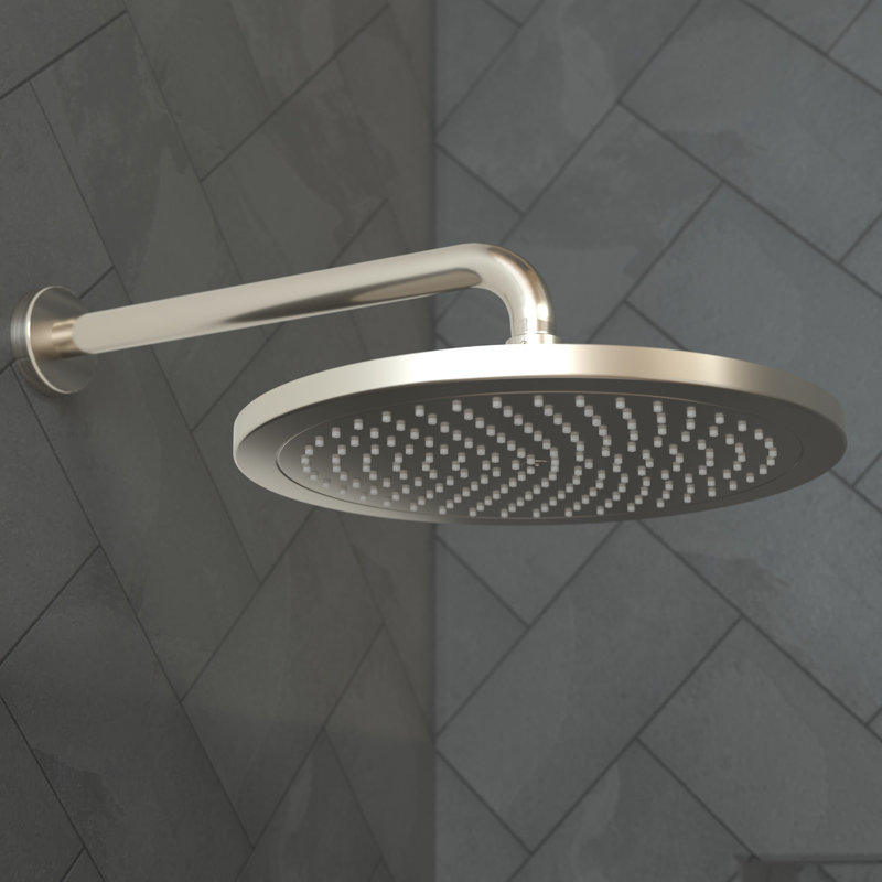 Croma 2.0 GPM Low Flow Modern Rain Fixed Shower Head, Brushed Nickel