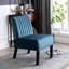 De 2 chaises d'appoint Mid-Century modernes en velours bleu avec des pieds en bois massif pour l'ameublement de couleur maison