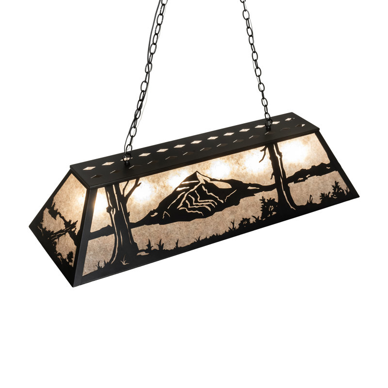 Rustic Lodge 6 - Light Pendant, Silver Mica