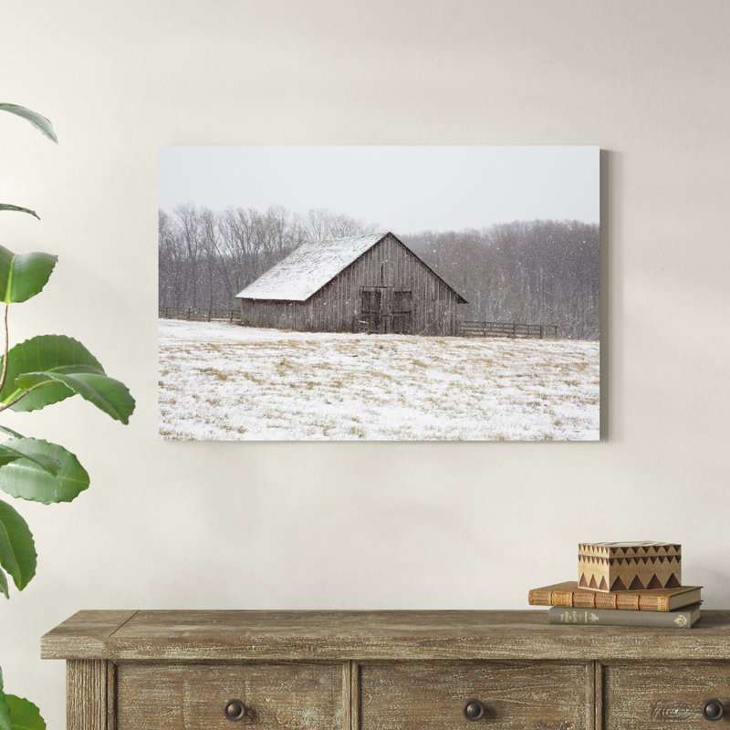 First Snow - Wrapped Canvas Print, 24" H x 36" W
