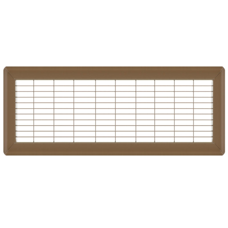 Gril de plancher brun de gros calibre, H 0,9 po x l 6 po x L 20 po