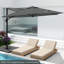 Parasol de patio en porte-à-faux 9 pi avec auvent de protection contre le soleil-761984786