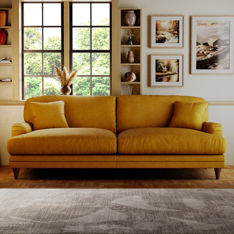 Adaku 4 Seater Sofa  , Sunburst, Burnished Beech