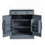 Garde-manger autoportant moderne à armoire Cabinet, rangement pour buffet de nourriture, bar à café avec tiroir, 2 tablettes réglables et 2 tablettes pour la salle à manger, la cuisine, gris-130462232