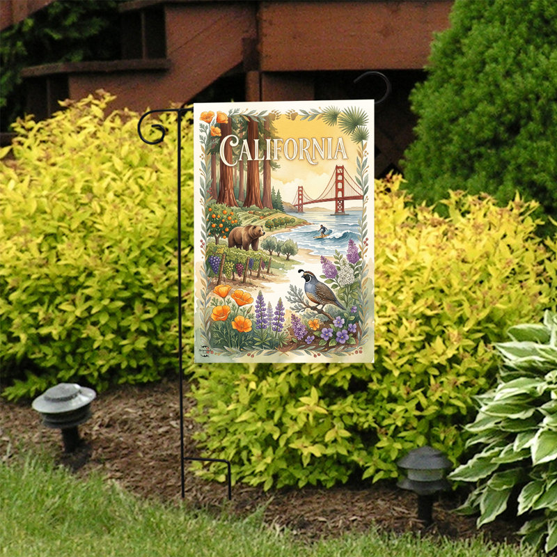 California State Pride Garden Flag 12x18