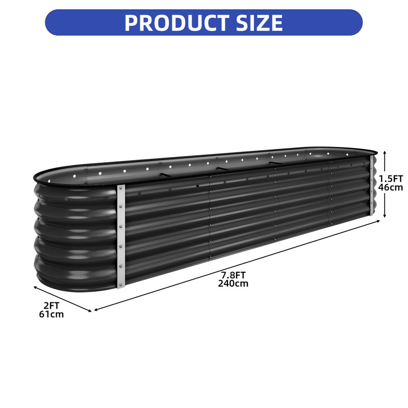 Thaliyah Metal Raised Garden Bed