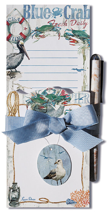 Coastal Passion 4 Piece List and Diecut Notepad Set